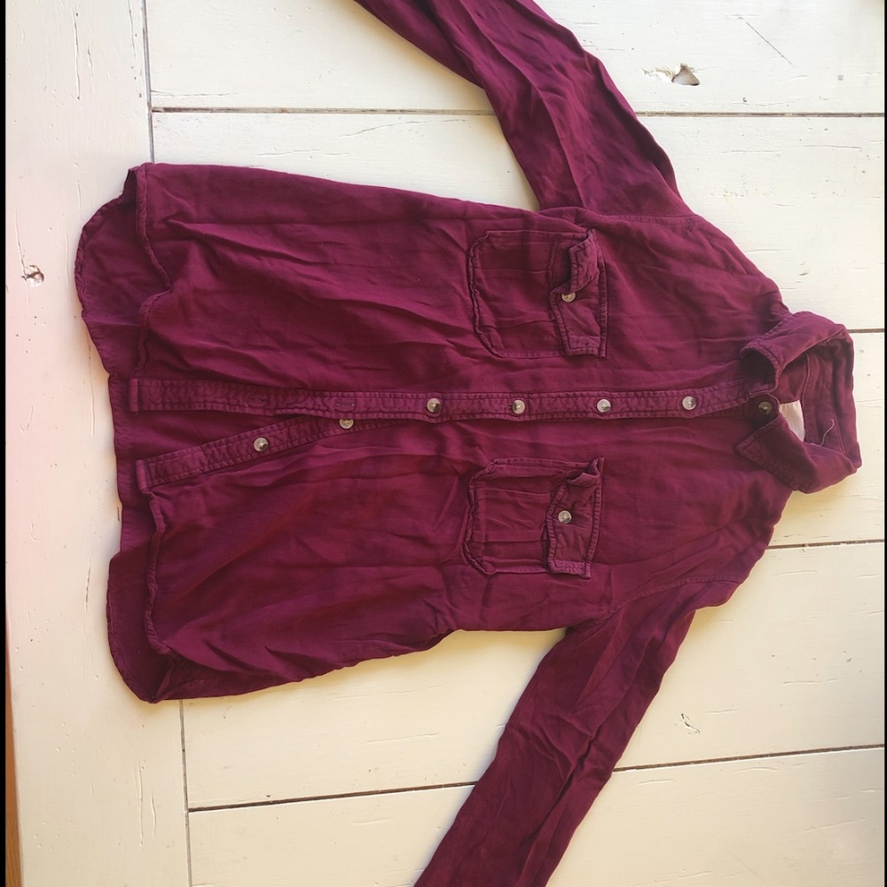 Maroon Harper button down